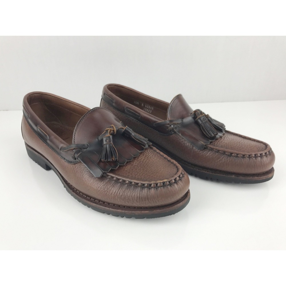 Allen Edmonds Nashua‎ Tassel Loafers Mens Brown Leather Dress Shoes 10.5B